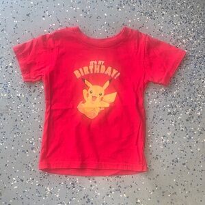 Red Pikachu Birthday Kids T-Shirt